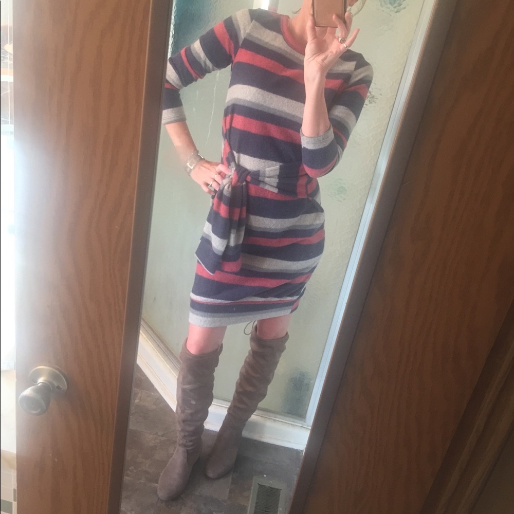 5⭐️ (Last one) Stripe Sweater Slub Dress - Picture 6 of 8